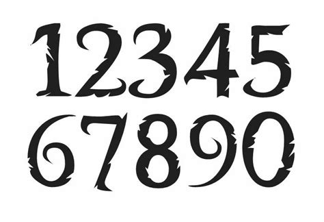 Freebooter Font Numbers Stencil 1 4 Crafts Mailbox