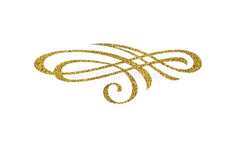 Gold Flourish Swirls Background Stock Illustration Illustration Of