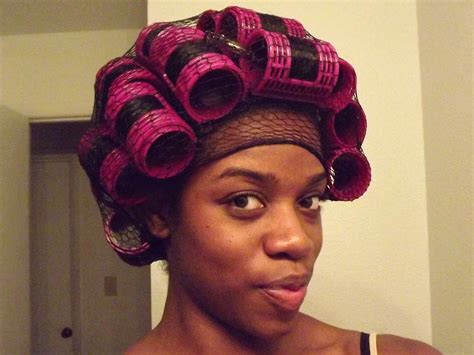 Natural Hairstyles With Foam Rollers Roller Set Wrap On Natural Hair