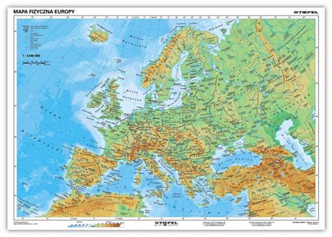 Europa Mapa Fizyczna | Mapa