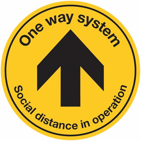 Social Distancing One Way System Floor Sign Seton