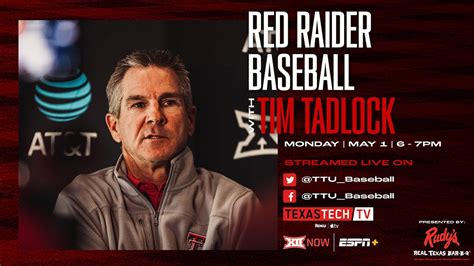 Texas Tech Baseball Tim Tadlock Radio Show 5123 Youtube