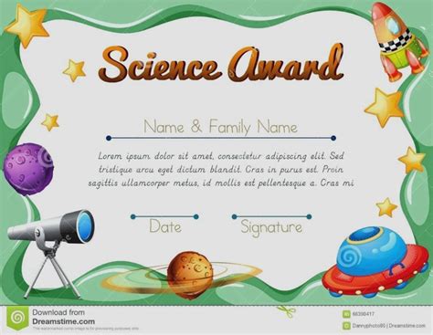 20 Science Fair Award Certificate ™ In 2020 Science Within Science