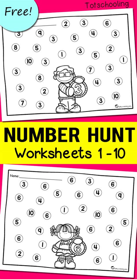 Free Printable Number Recognition Worksheets For Kindergarten