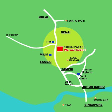 The state capital city and royal city of johor is johor bahru, formerly known as tanjung puteri (malay for. Malaysia Johor Skudai Map