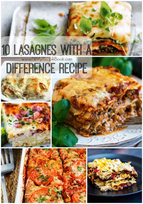 Lasagnes With A Difference Recipe Fill My Recipe Book