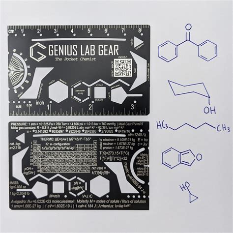 Organic Chemistry Stencil Molecule Drawing Template The Etsy Australia