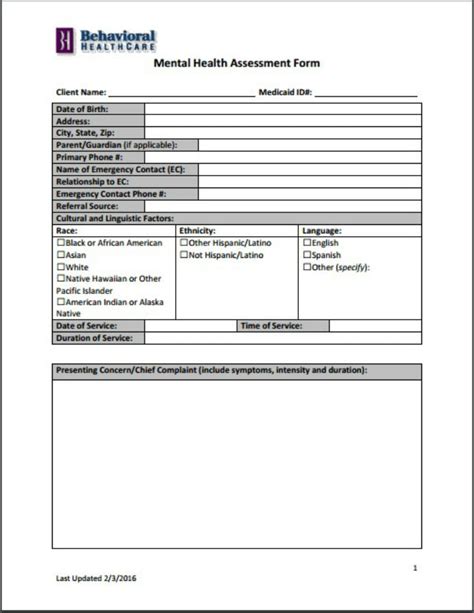 9 Health Assessment Templates Pdf Doc