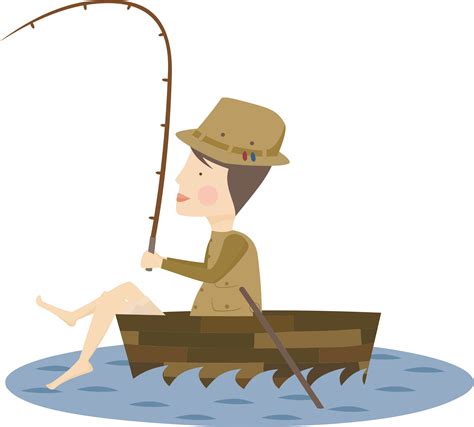 Cartoon Fisher Man Png Free Transparent Clipart Clipartkey Images And