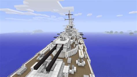 Minecraft H44 German Battleship Mega Build Youtube