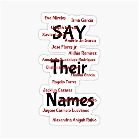 Say Their Names Sticker By Beczhy14 Redbubble