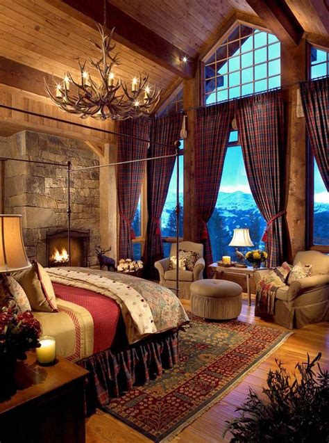 The cabin features lots of space and contains: #HomeDecorationInterior | Log cabin bedrooms, Luxurious ...