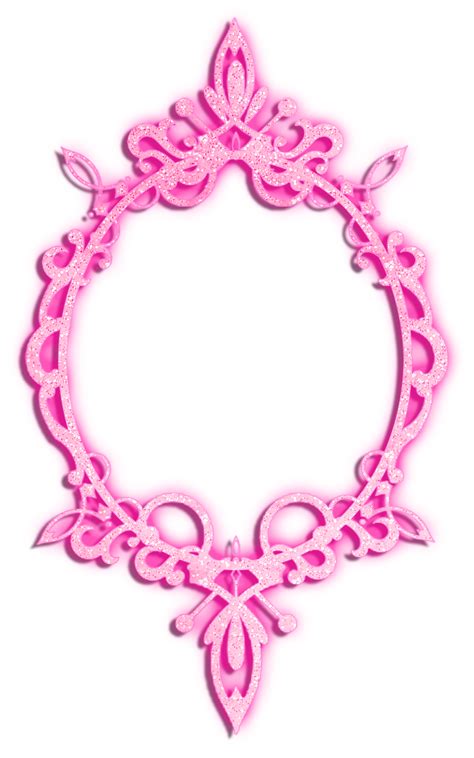 hot pink sparkle glitter frame png clip art library