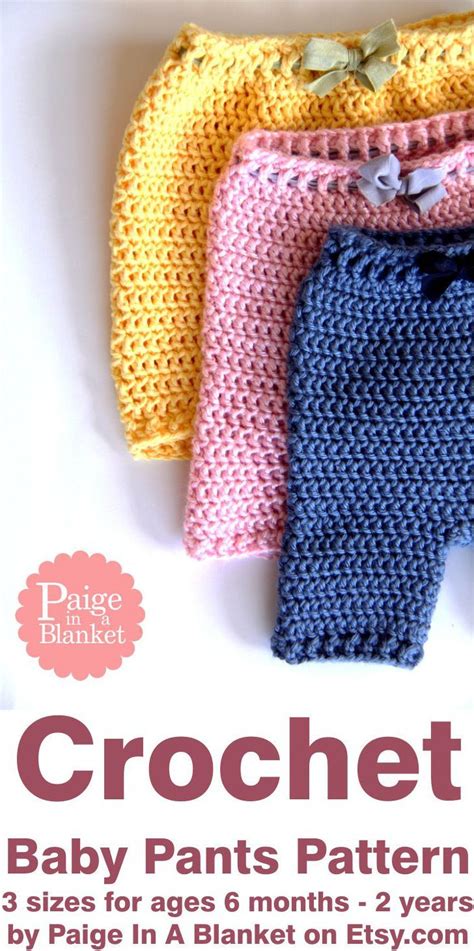 Crochet Pattern Baby Pants Instant Download Etsy Crochet Baby Pants