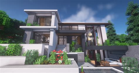 Realistic Modern House Download Tutorial Minecraft Map Reverasite