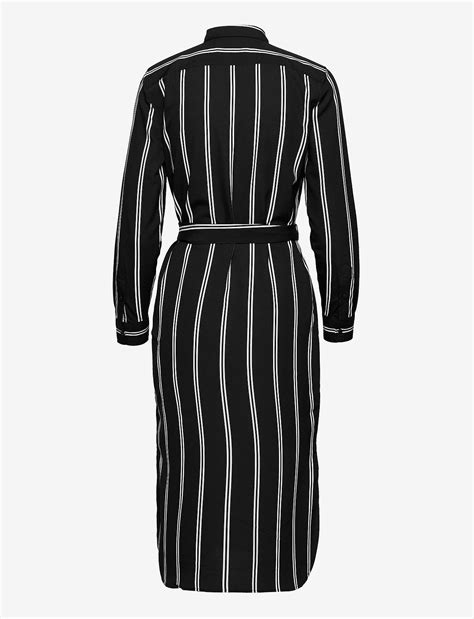 Lauren Ralph Lauren Striped Belted Crepe Shirtdress Midi Dresses