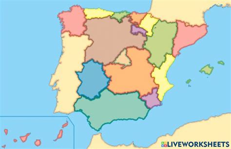 Ejercicio De Mapa Comunidades Autónomas España