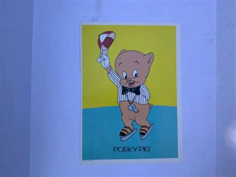 Vtg Warner Bros 1076 Looney Toons Cartoon Porky Pig Poster Animation