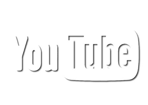 White Youtube Logo Free Png Transparent Background 1024x724px