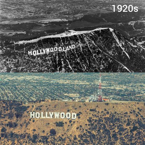 Hollywood Sign Los Angeles Usa Oldphotosinreallife