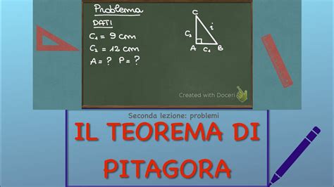 Problemi Con Il Teorema Di Pitagora Parte 1 Youtube