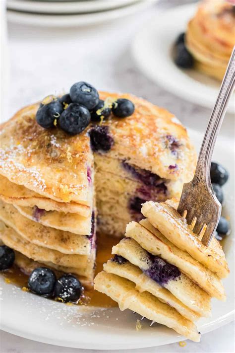 Lemon Blueberry Ricotta Pancakes Pancake Recipes