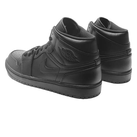 Air Jordan 1 Mid Triple Black And Sneakerbox