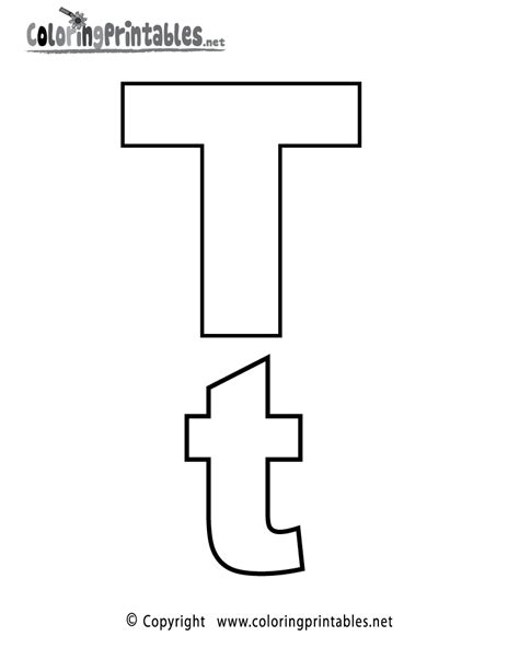 Alphabet Letter T Coloring Page A Free English Coloring Printable