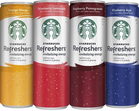 Starbucks Refreshers 4 Flavor Variety Pack 12 Ounce Slim Cans 12 Pack Wf Shopping