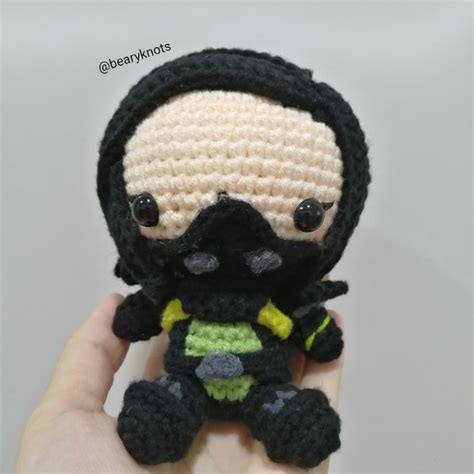 Valorant Viper Inspired Handmade Crochet Amigurumi Doll W Free Stand