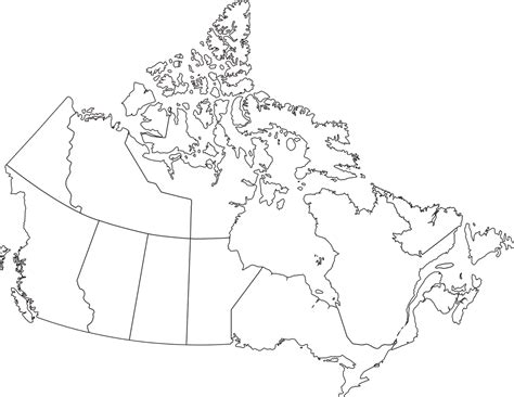 Canada Map Outline Png 2000px Canada Blank Map Svg Free Size Map Riset