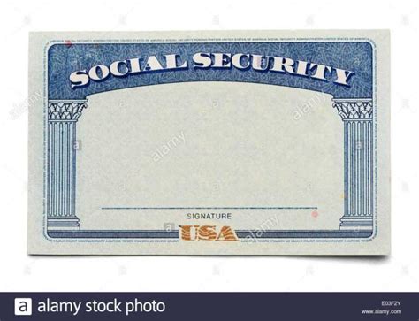Blank Social Security Card Isolated On A White Background