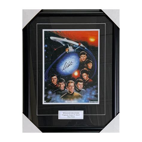 William Shatner Star Trek Autographed Framed Lithograph