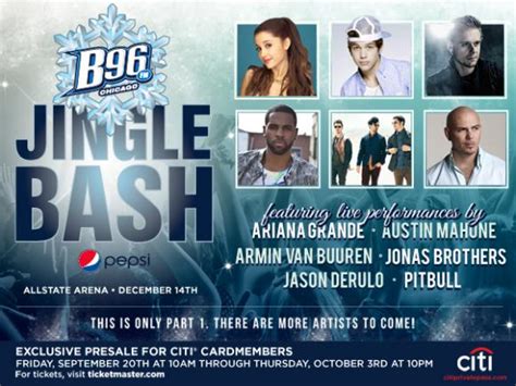 B96 Pepsi Jingle Bash Tickets 7th December Allstate Arena In