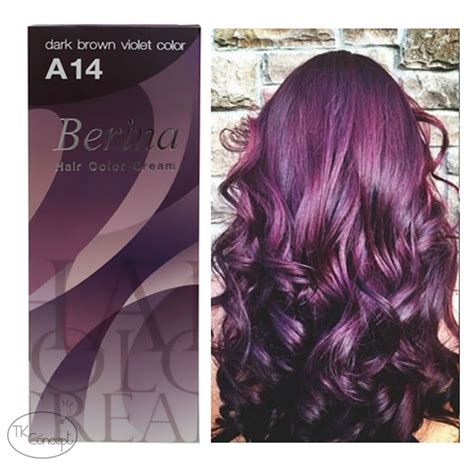 Berina No A14 Dark Brown Violet Permanent Hair Dye Color