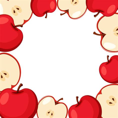 Clip Art Of A Apple Border Illustrations Royalty Free Vector Graphics