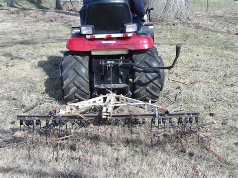 How To Dethatch A Lawn Pull Behind Tow Behind Dethatcher 60 Inch