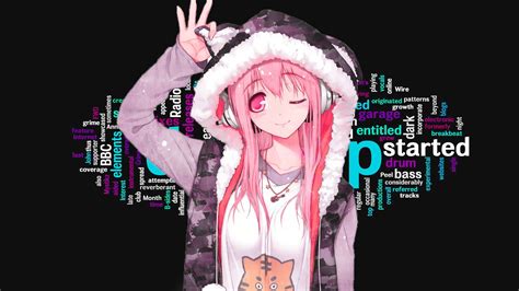 壁纸 插图 动漫女孩 动画片 耳机 Dubstep 超级sonico 截图 1920x1080像素 1920x1080