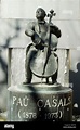 Sculpture dedicated to Pau Casals in El Vendrell. Costa Daurada. Baix ...