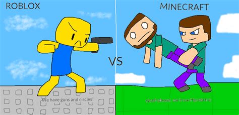 Roblox Vs Minecraft Por Kitthekid Roblox Minecraft Memes