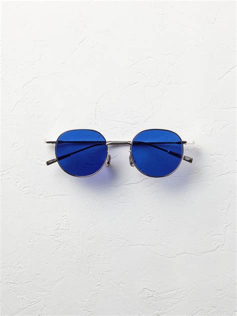 Round Frame Blue Tinted Sunglasses Ambush