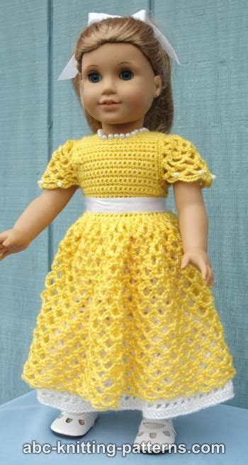 Abc Knitting Patterns American Girl Doll Princess Dress Modèles De