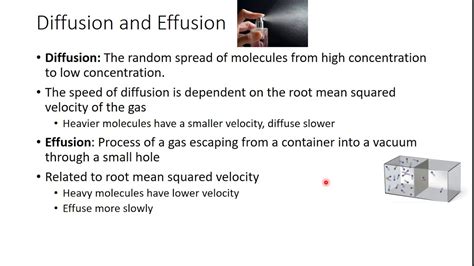 043 Diffusion And Effusion Of Gases Youtube