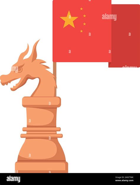 Isolated Chinese Flag And Dragon Vector Design Stock Vector Image And Art