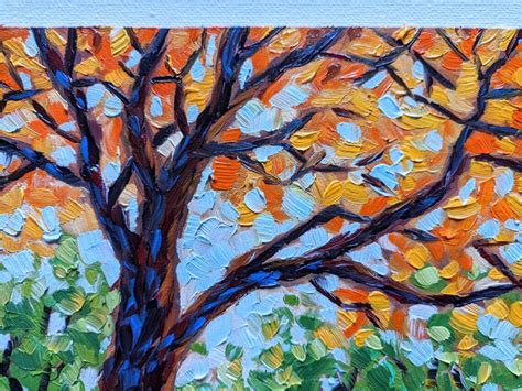 Oak Tree Painting Original Landscape Autumn Oil Painting Fall Etsy