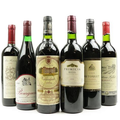 Assorted 1999 Red Wines 6x75cl Wine Auctioneer