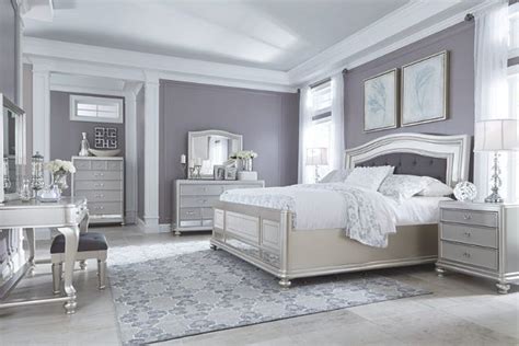 The room that is already painted with bright colors can be brighter if using a mirror in it. Coralayne silver bedroom furniture set with mirrored lower ...