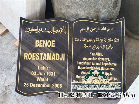 Batu Nisan Bentuk Buku, Desain Nisan Buku Granit, Nisan Kuburan Batu