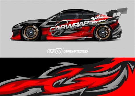 Premium Vector Car Wrap Decal Template Car Wrap Racing Car Design