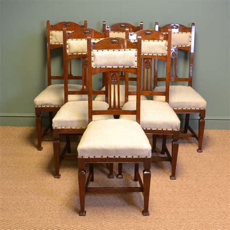 Following the principles of arts & crafts furniture, our dining chair features straightforward, yet elegant and functional design. Quality Set of Six Walnut Arts & Crafts Victorian Antique ...